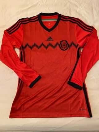 Mexico National Soccer Adidas 2014 World Cup Away Long Sleeve Jersey Size M