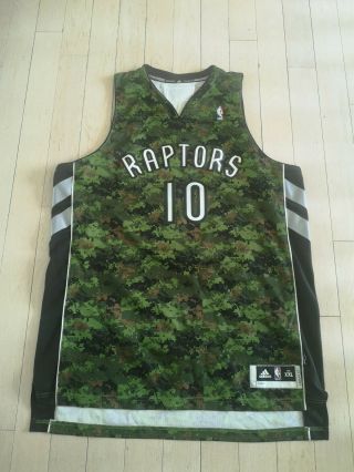 Adidas Nba Toronto Raptors Number 10 Demar Derozan Size Xxl Military Camo Jersey