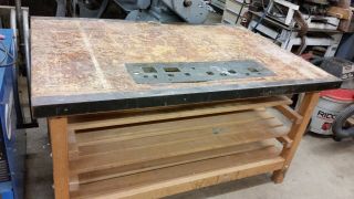 Blacksmith Tinsmith Stake Anvil Plate Laminated Maple Bench