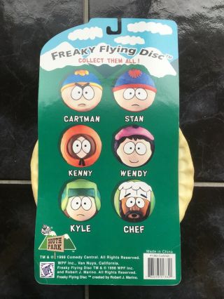 1998 South Park Freaky Flying Disc - Cartman NIP Collectible Licensed Merch 2
