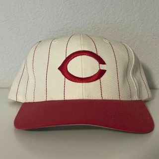 Cincinnati Reds Sports Specialties Vintage Pinstripe Plain Logo Snapback Hat/cap