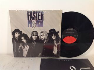 Faster Pussycat - Self Titled - Elektra 1987 In Shrink Wrap Metal Glam Vg,