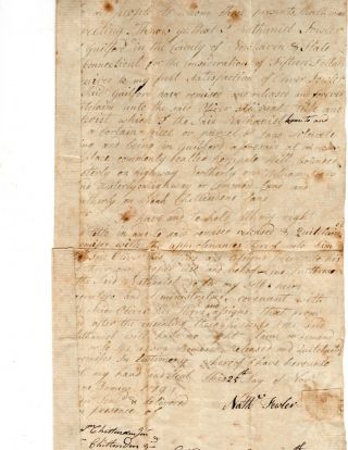 1799 Guilford Ct Deed Nathaniel Fowler To Oliver Fowler,  Guilford Land
