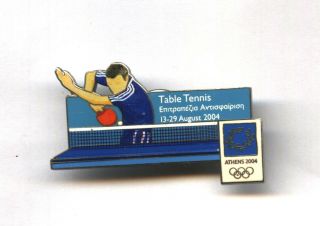 Rare Olympic Games Athens 2004 Table Tennis Pin 700 Badge Tisch Tenis