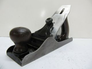 Early Stanley No.  104 Liberty Bell Plane - 7 - 1/2 Inch Qtm Iron - Wood