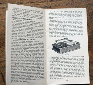 OLD BOOKLET Advanced Disc Recording 1937 3