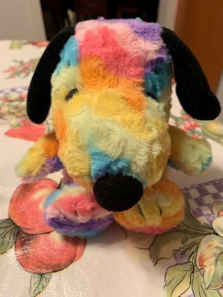 Peanuts Hallmark Snoopy Multi Color Tie Dye Plush Doll Rare Adorable Retired