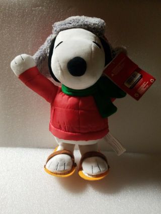 Peanuts 14 " Snoopy Snowshoe Side Stepper Animated Musical Plush