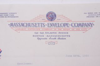 1934 Lamson Goodnow Massachusetts Envelope Company Boston MA NRA Ephemera L267K 2