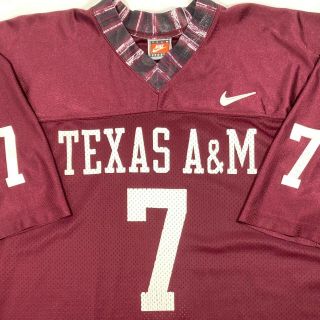 Vintage Texas A&m Aggies 7 Nike Football Jersey (l)