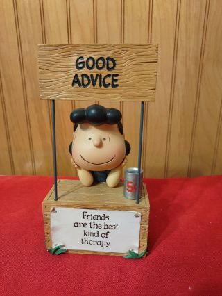 Hallmark Peanuts Lucy Good Advice Figurine Friends The Best Kind Of Therapy 2010