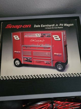 Rare Mini Snap On Racing Dale Earnhardt Jr.  Nascar Tool Box Pit Wagon 1:8 Scale
