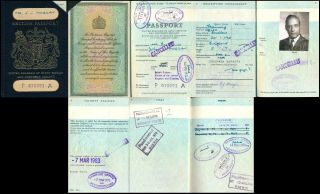 Great Britain 1973,  British Passport With Some Visas.  K528