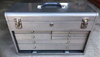 Vtg Kennedy Kits No.  520 Machinist 7 Drawer Steel Tool Hardware Box Chest No Key
