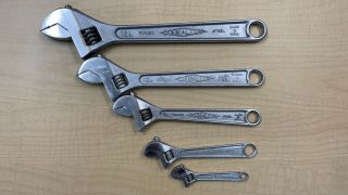 Vintage 5pc Diamalloy Adjustable Wrench Set 4” - 6” - 8” - 10” - 12 " Made In Usa