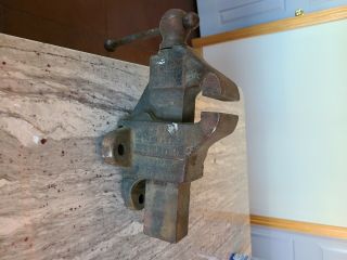 Vintage Reed Mfg Co No.  103 Bench Vise Fixed Base Erie Pa 3” Jaws