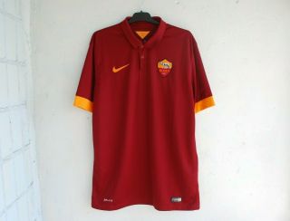 5/5 As Roma Italy 2014/2015 Home Football Shirt Jersey Nike Size L Adult Maglia