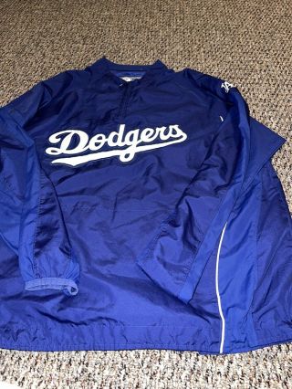 Los Angeles Dodgers Majestic 1/4 Zip Pullover Windbreaker Jacket Size Xxl