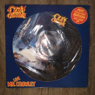 Ozzy Osbourne Lp Vinyl Picture Disc 1982 Mr.  Crowley Terre Haute Pressing