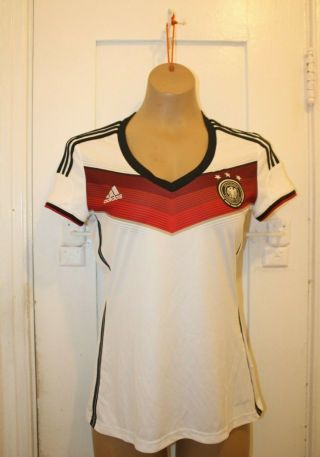 Adidas Germany Dfb National Team Soccer Womens Jersey Small 2014 World Cu G76478