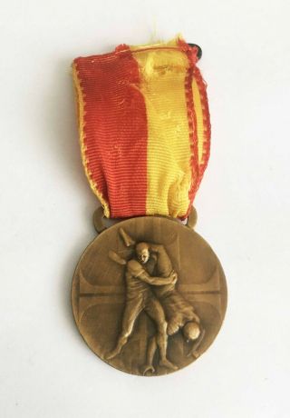 Swiss Wrestling Undated Medal By Huguenin Brand
