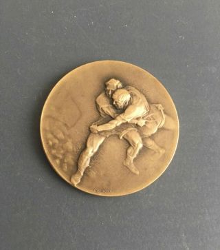 Old Swiss Wrestling,  Huguenin Brand Undated Medal