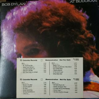 Rare Bob Dylan At Budokan 1978 White Label Promo 2 Lp Columbia