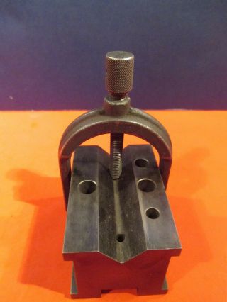 Vintage Brown & Sharpe No.  751 " V " Block W/t Clamp,  Machinist Lathe Mill Tool
