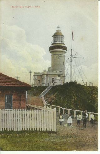 Vintage Australia Postcard - Byron Bay Lighthouse,  Nsw - Early Century