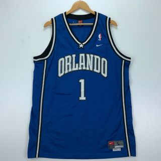 Tracy Mcgrady 1 Orlando Magic Nike Swingman Vintage Jersey Size Large Blue Nba