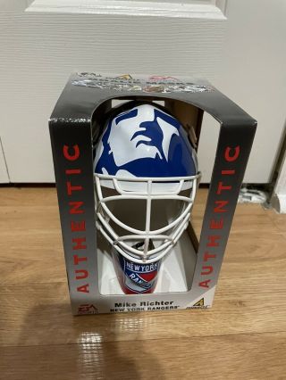 York Rangers Mike Richter Mini Nhl Hockey Goalie Mask Pinnacle Ea Sports