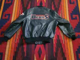CHICAGO BEARS Leather jacket Black Size 44 2