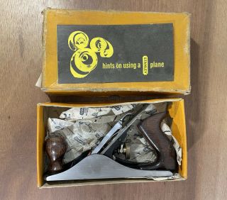 Vintage Boxed Stanley Bailey No.  4 Smoothing Hand Plane - Restored