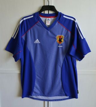 Rare Japan Team World Cup 2002 Home Vintage Football Shirt Jersey Adidas Size L