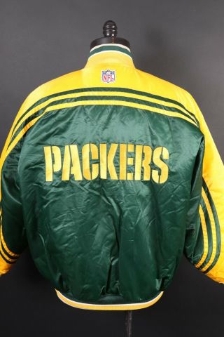 Vtg Starter Pro Line Green Bay Packers Nfl Football Coat Jacket Mens Size Large