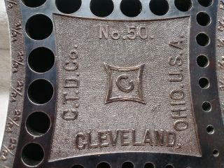 Vintage Cleveland Twist Drill Co Bit Holder,  Index,  Caddy No.  50 Cleveland Ohio