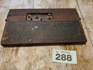 Set Of Cutters For Stanley Plane No 45 Oringnal Box,  Set 1