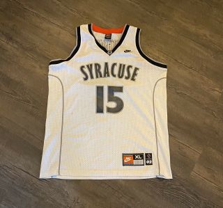 Vtg Carmelo Anthony Syracuse Orange Men’s Basketball Jersey Xl White Nike