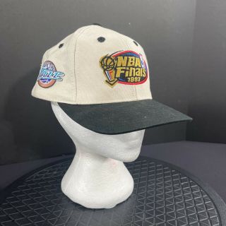 1997 Utah Jazz Nba Finals Ball Cap Snapback Hat Vintage Western Conference Champ