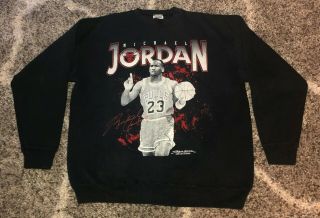 Vintage Michael Jordan Starter Sweatshirt Size L Large 1989 Chicago Bulls Vtg