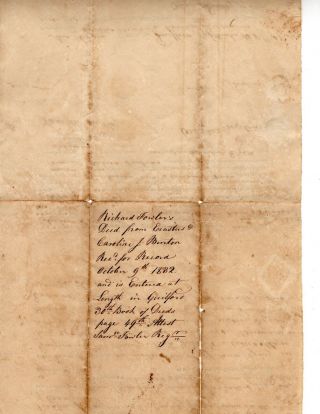 1832 Guilford CT Deed Erastus - Caroline Benton to Richard Fowler Land in Guilford 2