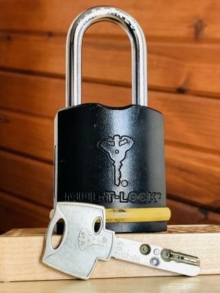 Mul - T - Lock High Security Padlock W/ Key Locksport Interactive Long Shackle