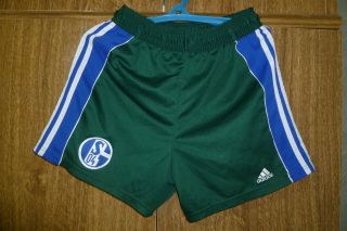 Schalke 04 Fc Adidas Football Shorts Away 1999/2000 Green Soccer Men Size M /34