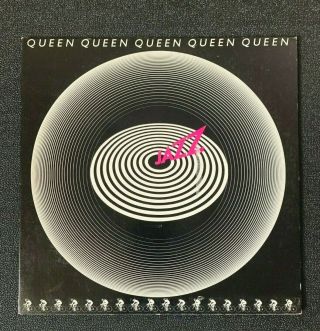 Queen - " Jazz " Vinyl Lp Album - With Poster - 1978 Elektra 1st Pressing 6e - 166