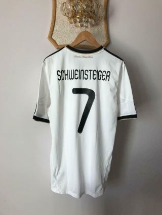 Germany 2010 2012 World Cup Home Football Shirt Jersey Adidas Schweinsteiger 7