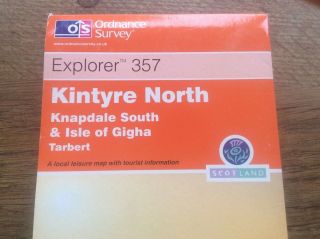 Kintyre North,  Knapdale South,  Isle Of Gigha,  Tarbert 2 Os Explorer Map 1:25000