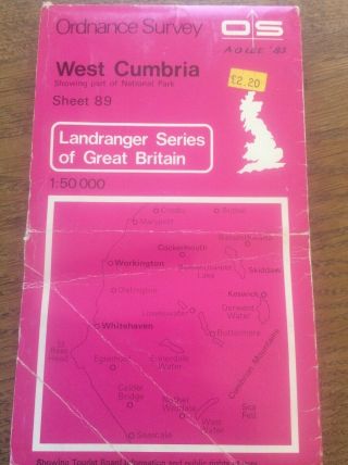 West Cumbria & National Park Os Landranger Gb Map 1:50000 First Series