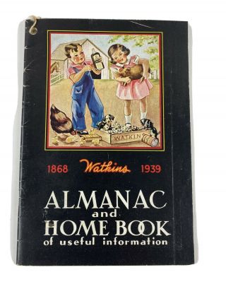 Watkins 1939 Almanac And Home Book - Fond Du Lac,  Wisconsin