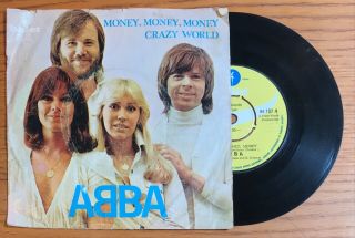 Abba Money Money Money 7  Unique Cover Turkish Pressing 1977 Rare Vinyl Be197