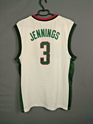 Brandon Jennings Milwaukee Bucks Jersey Medium Shirt Basketball Adidas Ig93
